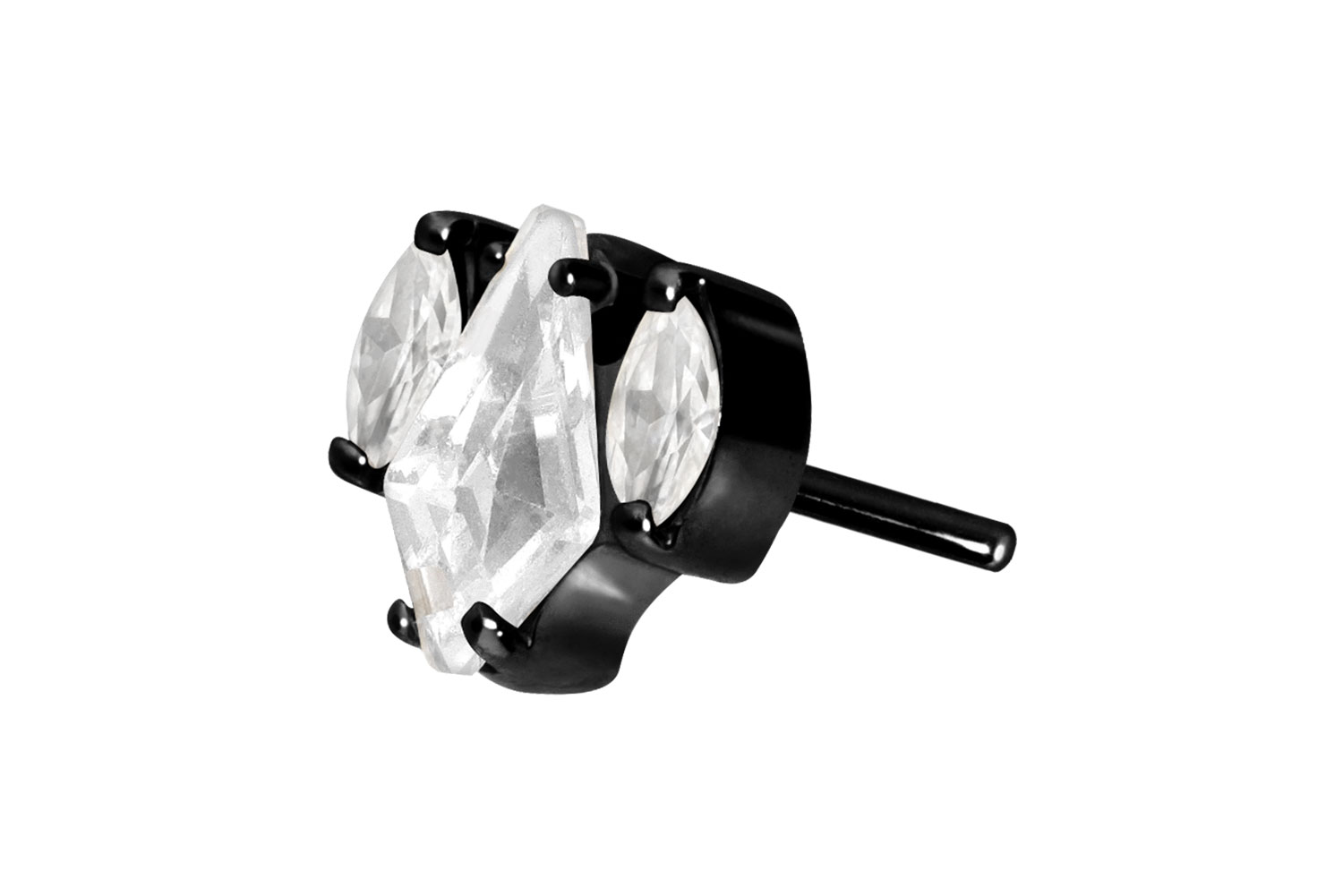 Titanium attachment with push pin CRYSTAL SHIELD + CRYSTAL OVALS