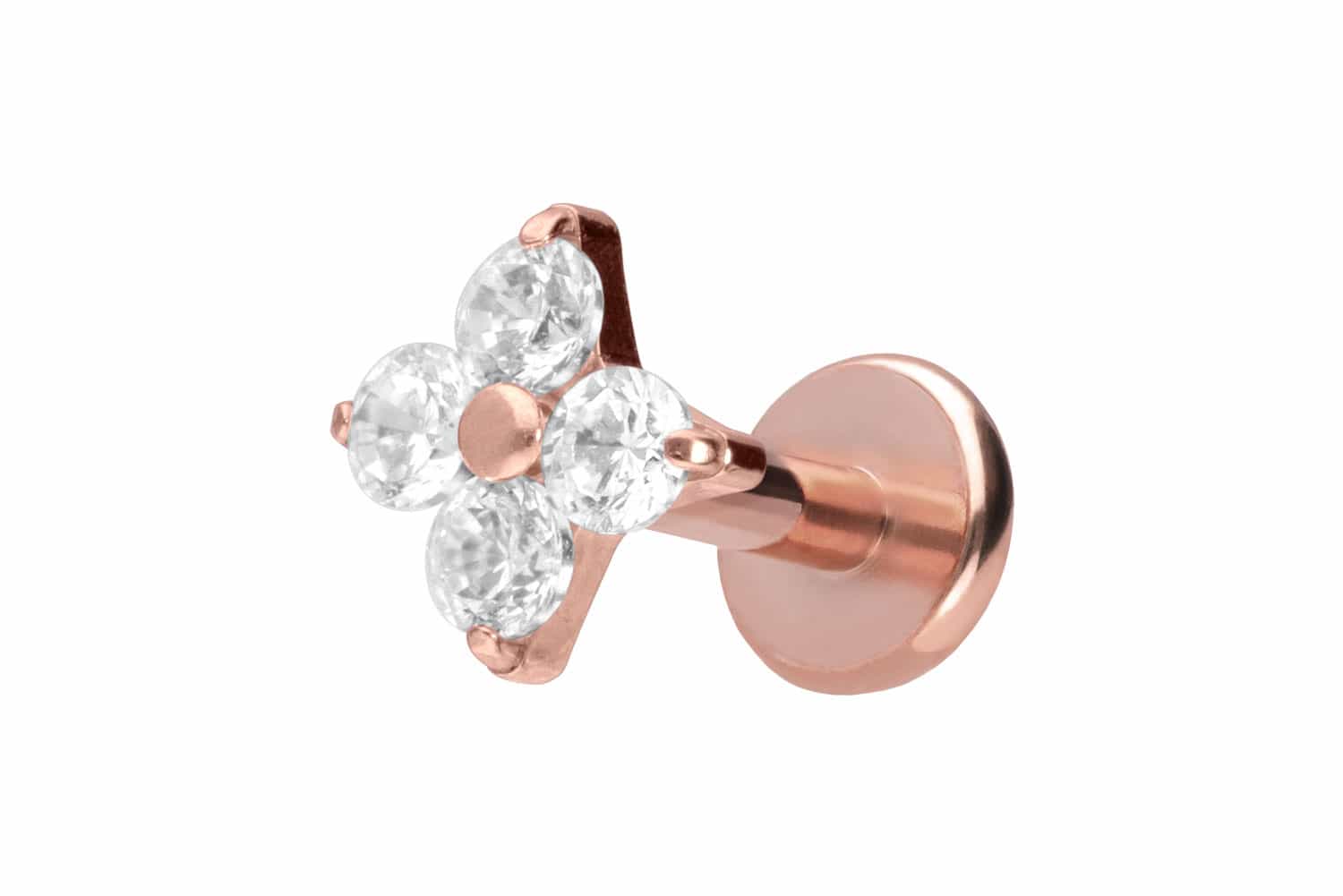 Titan Labret mit Push Fit KRISTALLBLUME