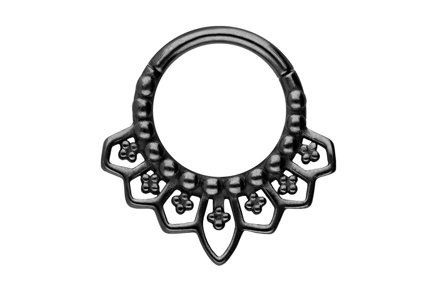 Chirurgenstahl Segmentring Clicker ORIENTALISCHES DESIGN
