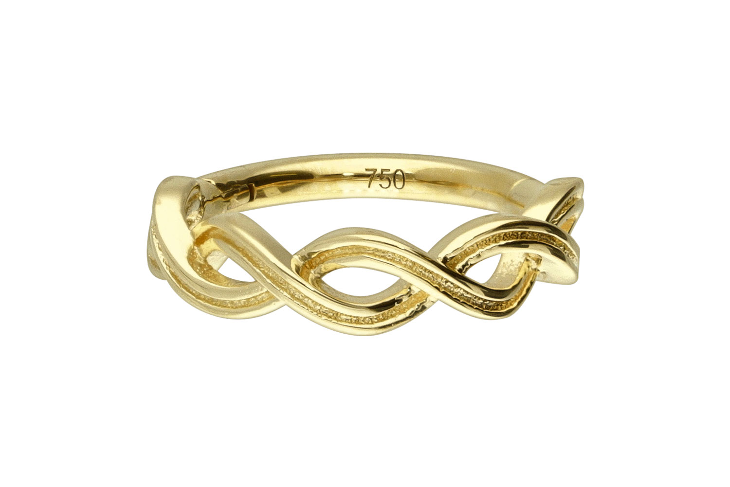 18 Karat Gold Segmentring Clicker DOPPELT GEDREHT