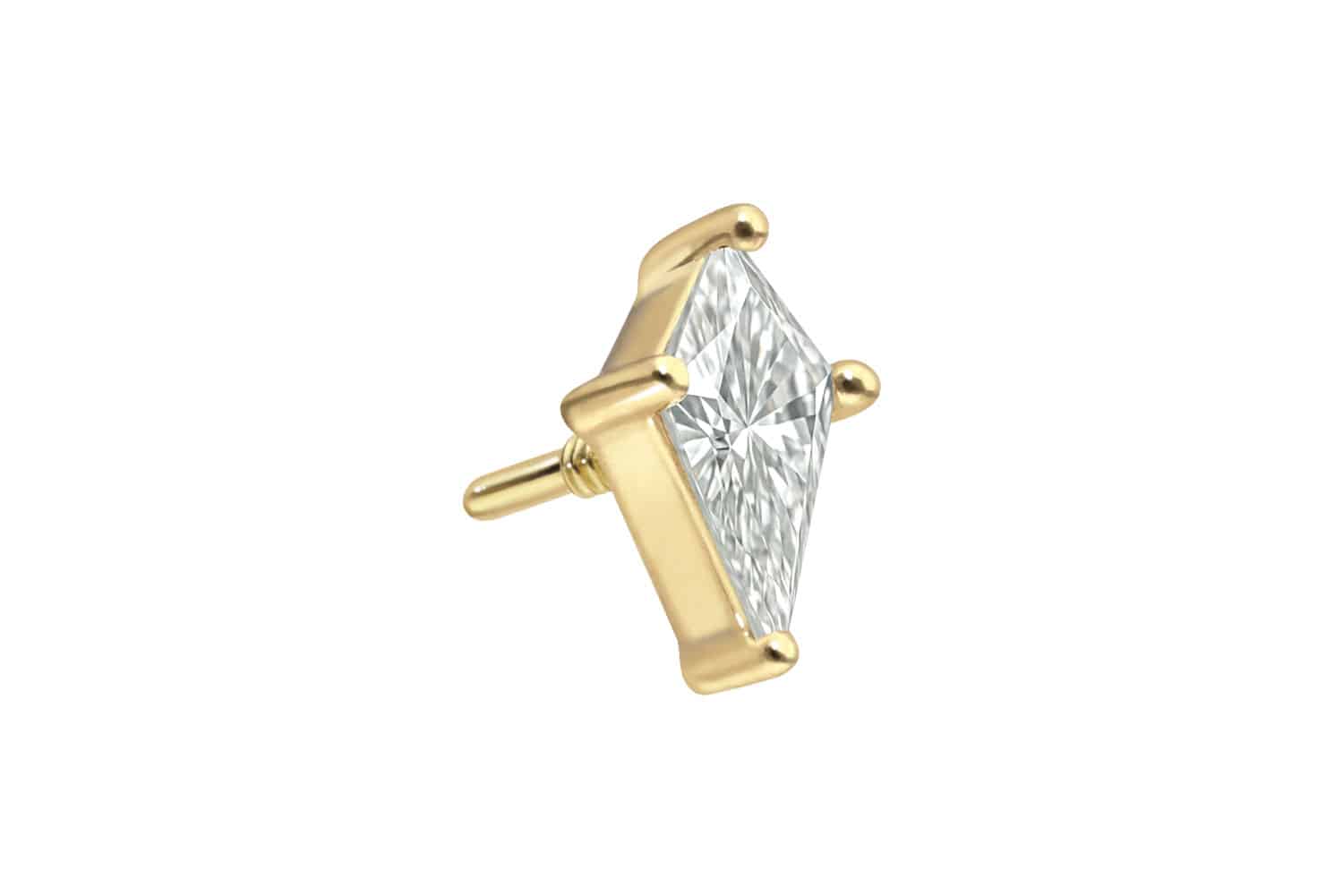 18 Karat Gold Schraubaufsatz mit Außengewinde DIAMANT-SCHILD