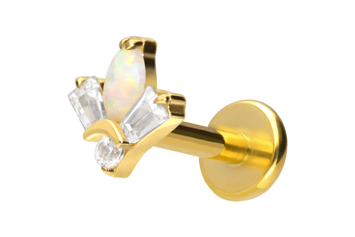 Titan Labret mit Push Fit LOTUSBLÜTE