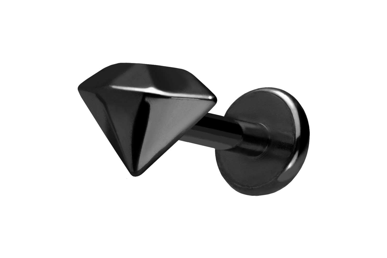 Titan Labret mit Push Fit DIAMANT