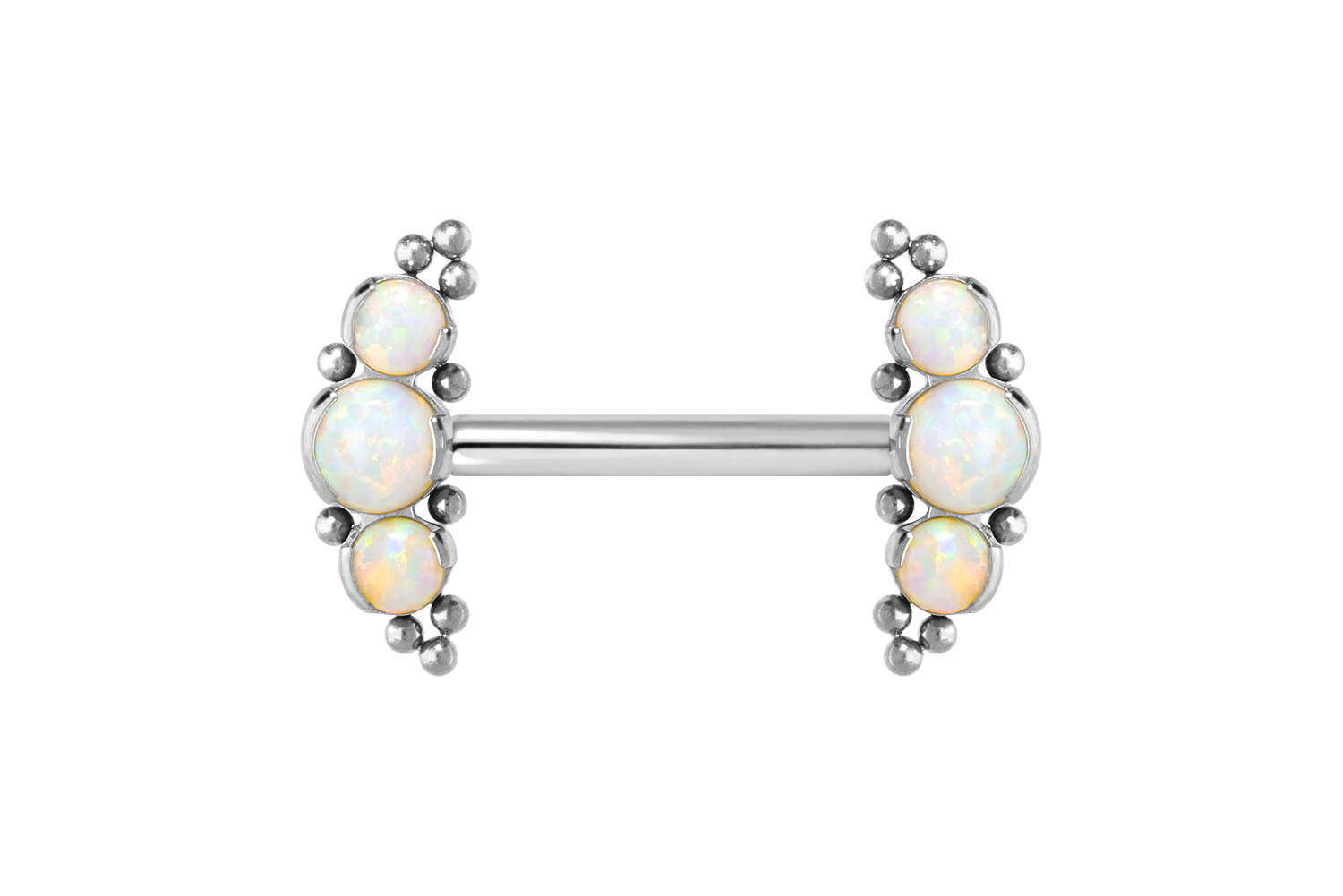 Titan Barbell mit Push Fit 3 SYNTHETISCHE OPALE + KUGELN