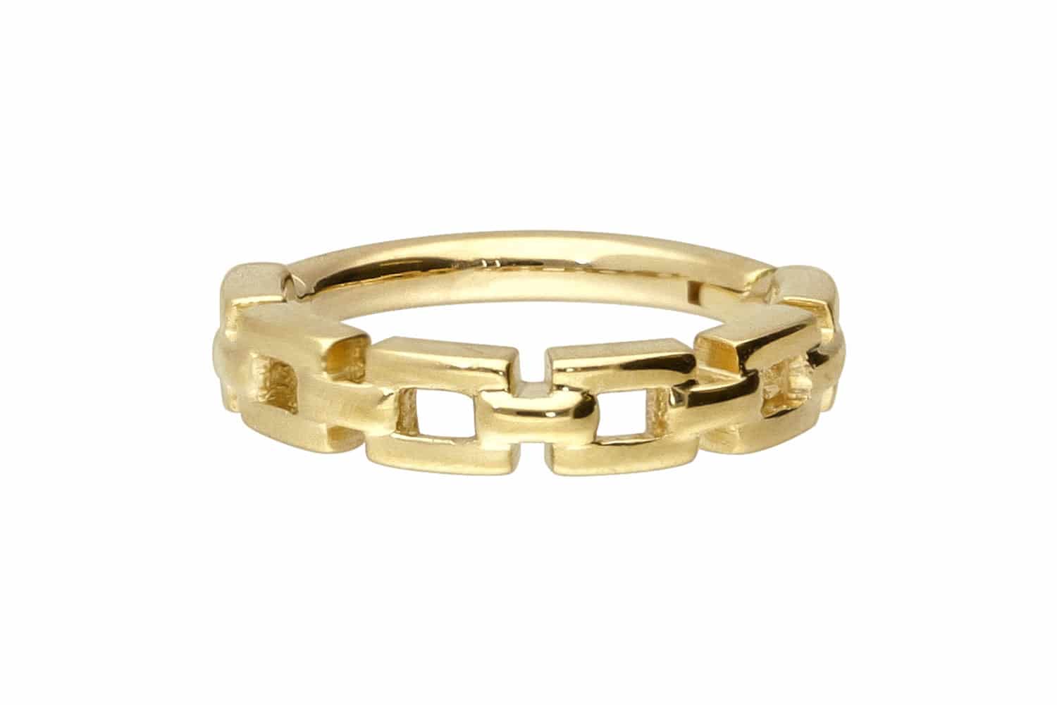 14/18 carat gold segment ring clicker CHAIN DESIGN