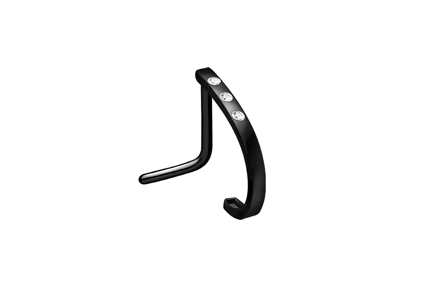 Chirurgenstahl Nasenstecker 3 KRISTALLE