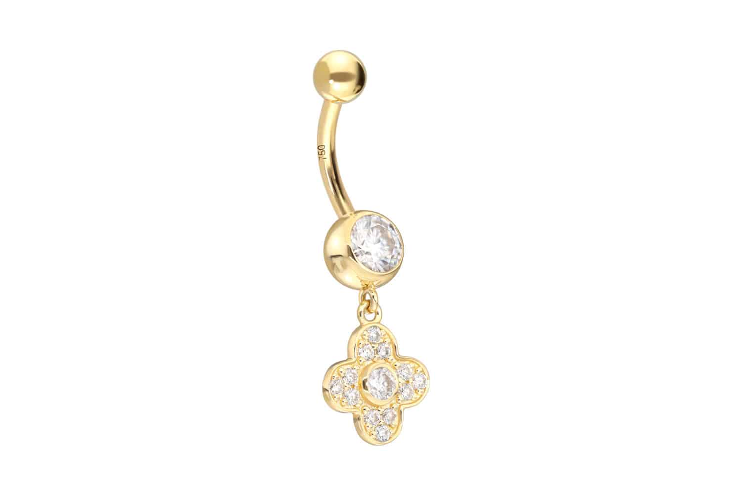 18 Karat Gold Bananabell MOISSANITE SHAMROCK
