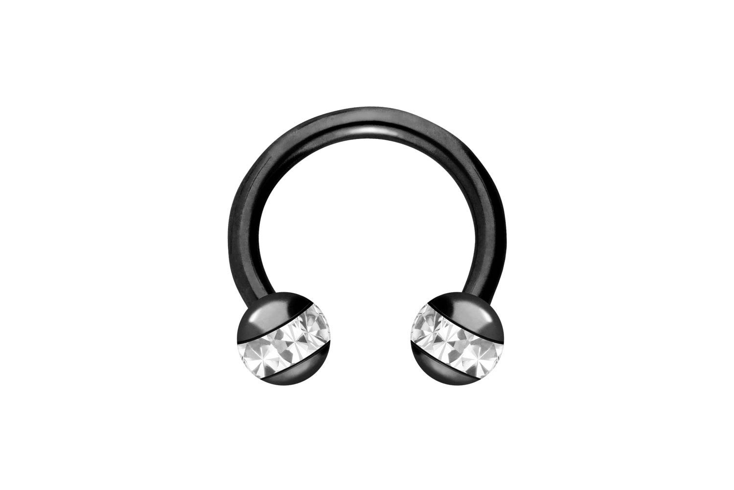 Chirurgenstahl Hufeisenring EPOXY-RING-KUGELN