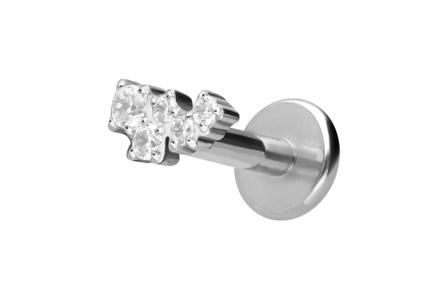 Titan Labret mit Push Fit KRISTALLWOLKE