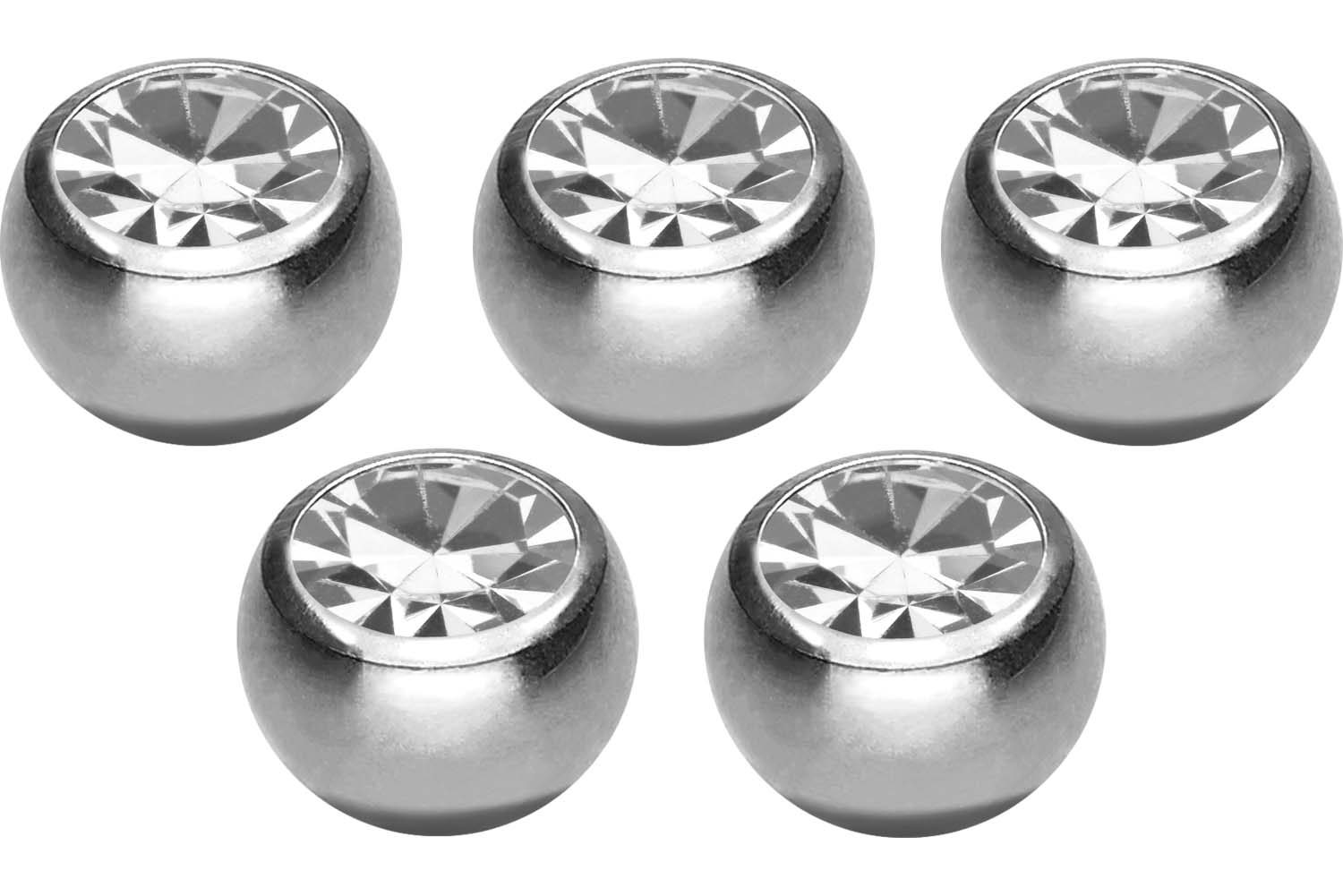 SET Titanium screw-in ball CRYSTAL