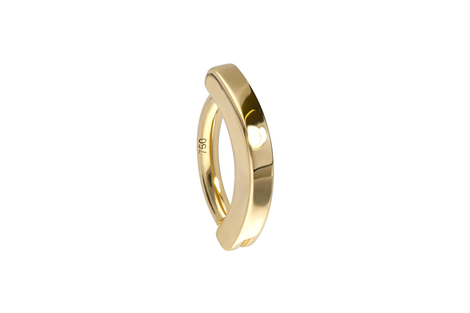14/18 Karat Gold Bauchnabelclicker BOGEN