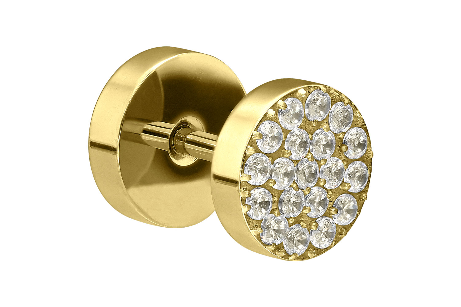 Chirurgenstahl Fake Plug KRISTALLE