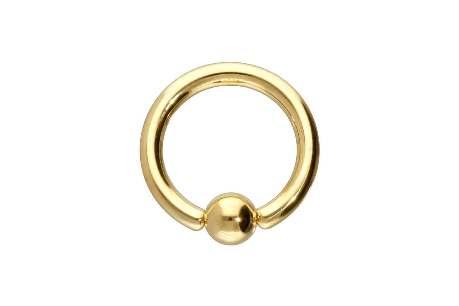 14/18 Karat Gold Klemmkugelring