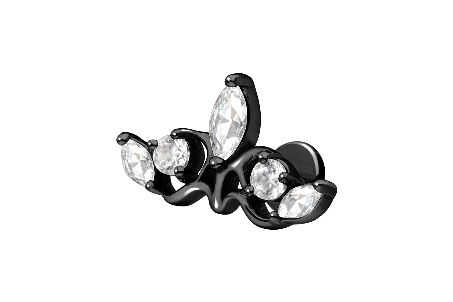 Titan Labret mit Push Fit GOTISCHE KRONE