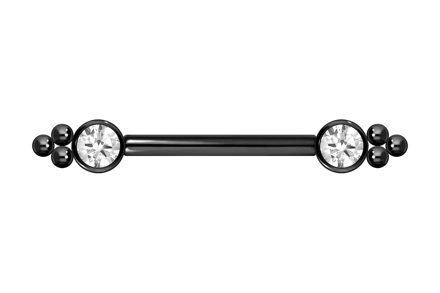 Titan Barbell mit Push Fit KRISTALL + KUGELDREIECK
