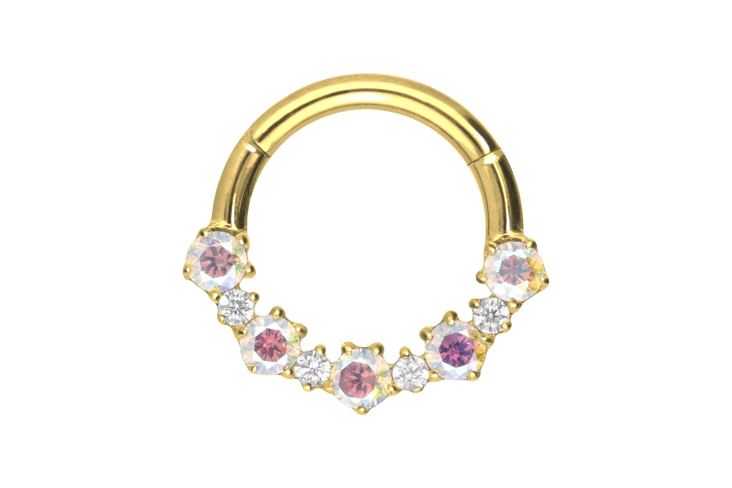 Titan Segmentring Clicker EINGEFASSTE KRISTALLE