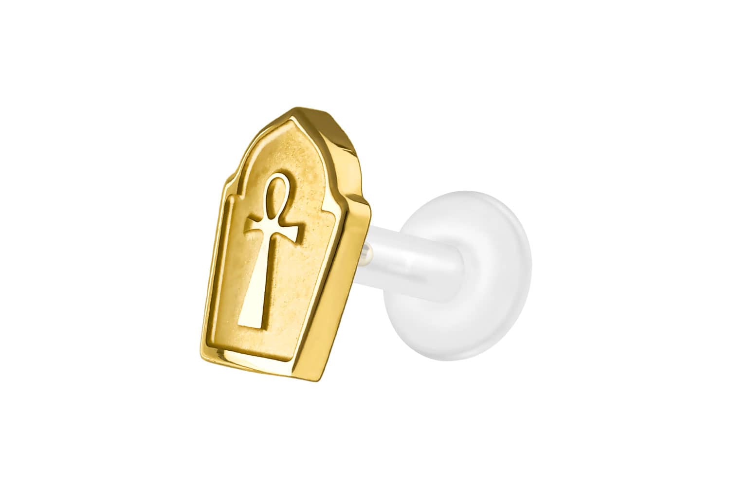 PTFE Labret mit Innengewinde + Titan-Aufsatz GRABSTEIN