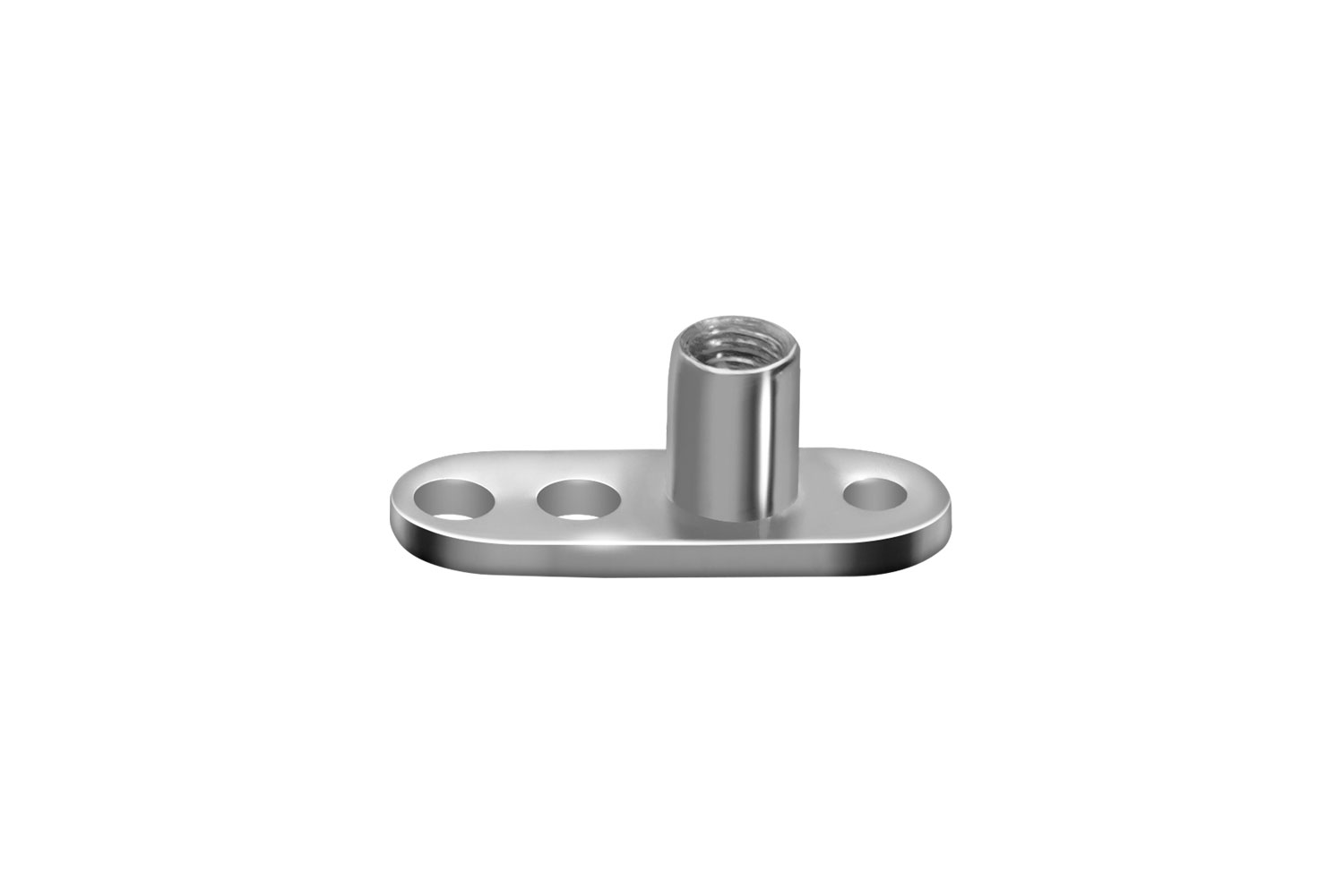 Titanium dermal anchor with 3 holes