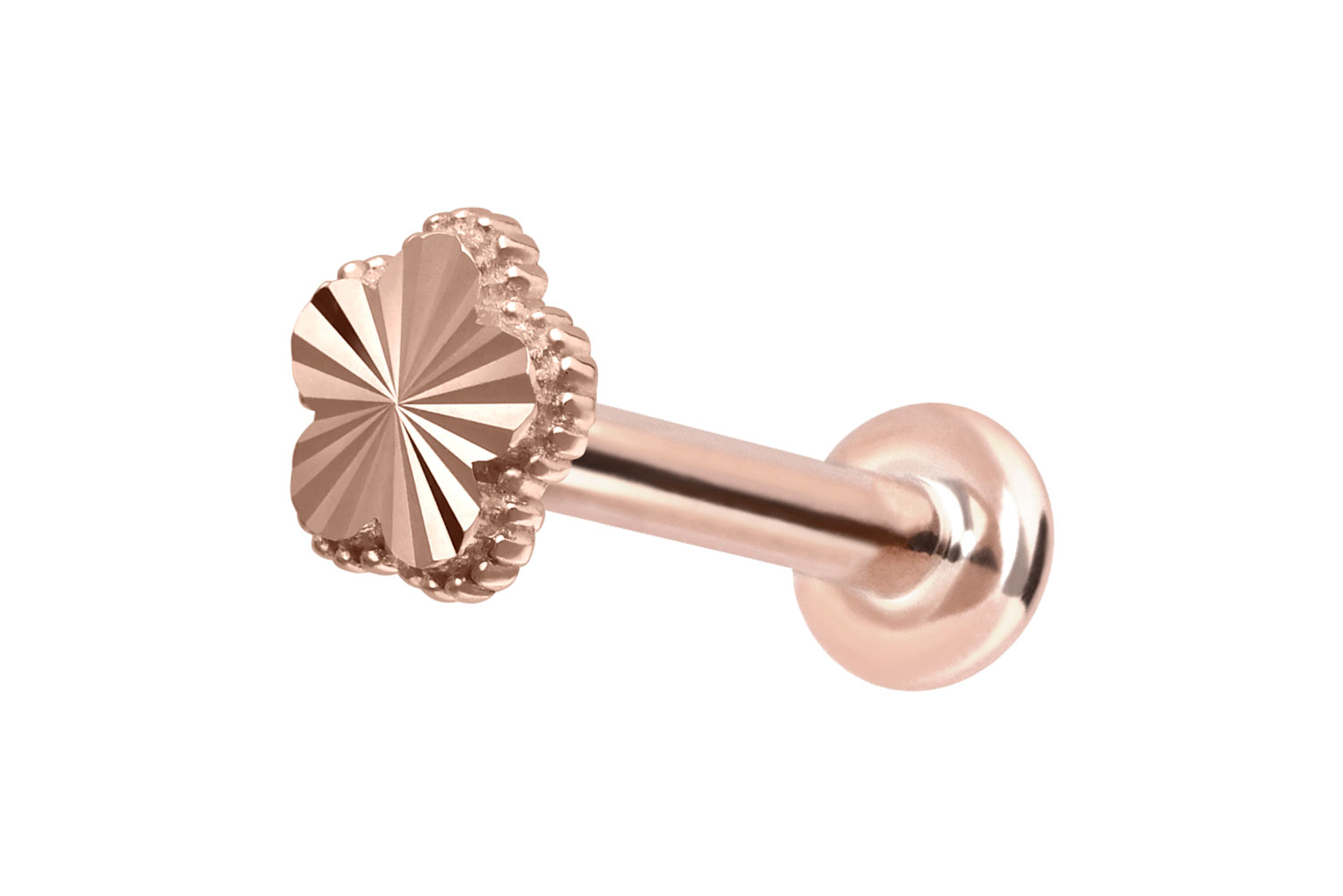 14 carat labret with internal thread FLOWER