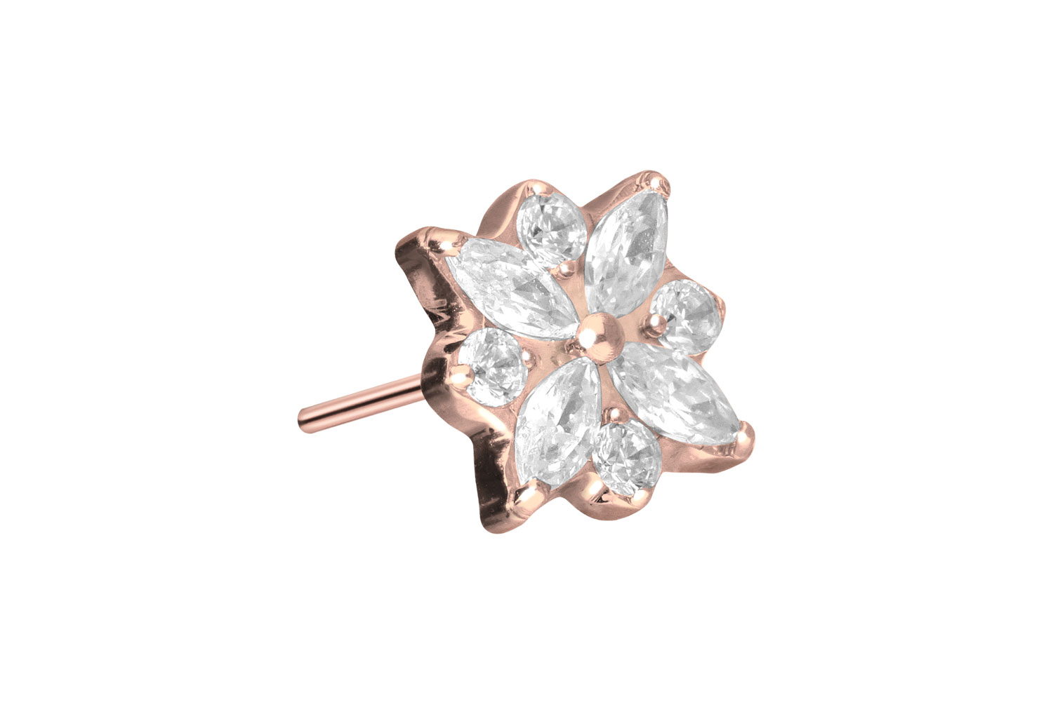 Titan Aufsatz mit Push Pin KRISTALLBLUME