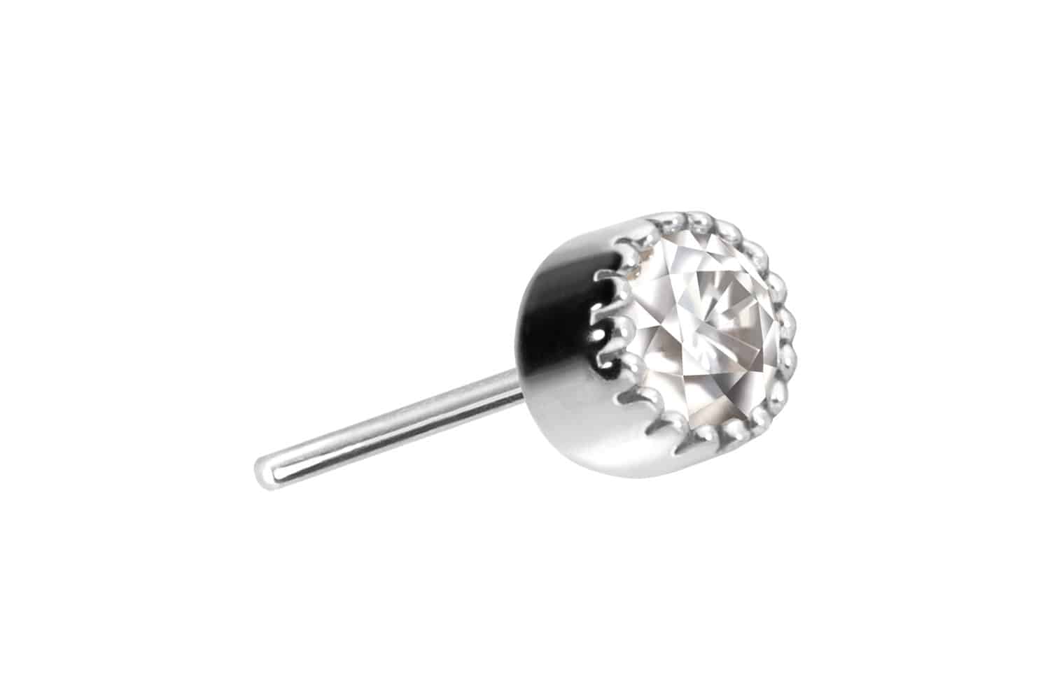 14 carat gold attachment with titanium push pin MOISSANITE DISC