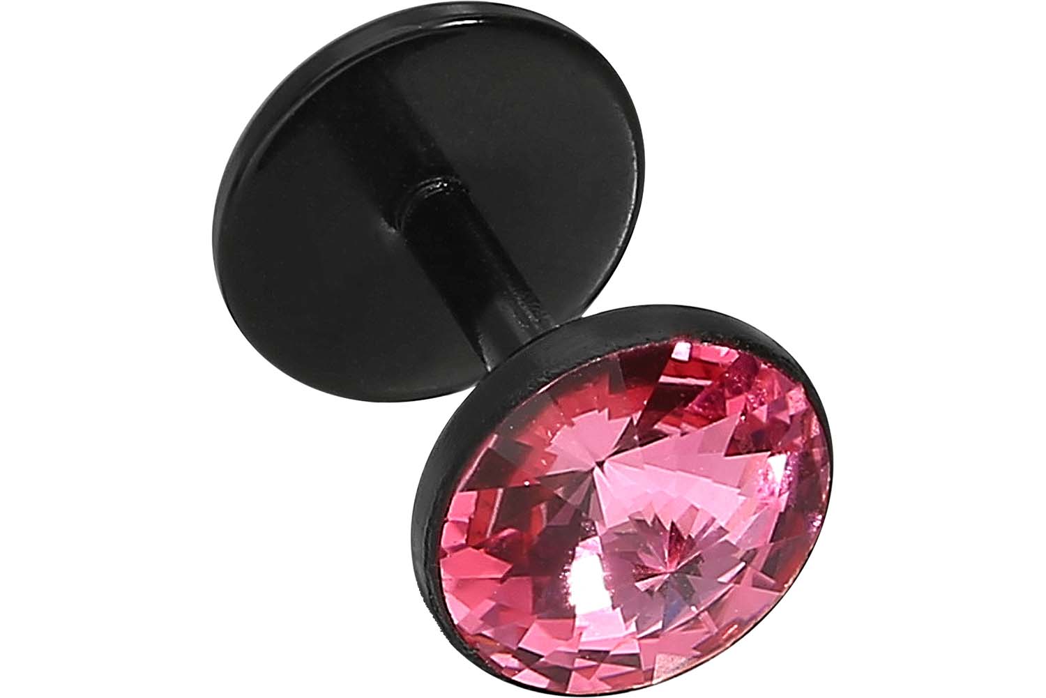 Acryl Fake Plug schwarz KRISTALL ++SALE++