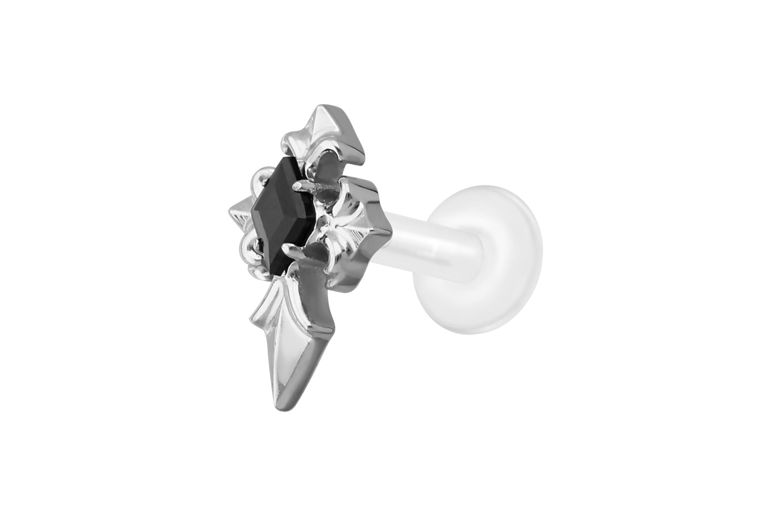 PTFE labret with internal thread + titanium attachment CROSS