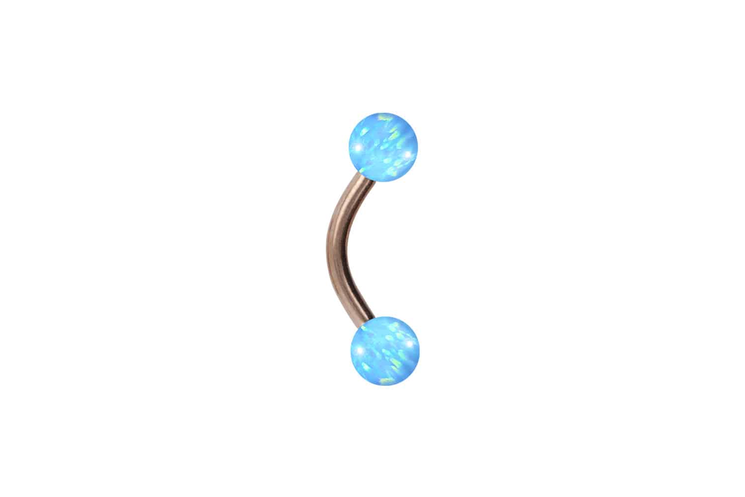 Surgical steel banana SYNTHETIC OPAL