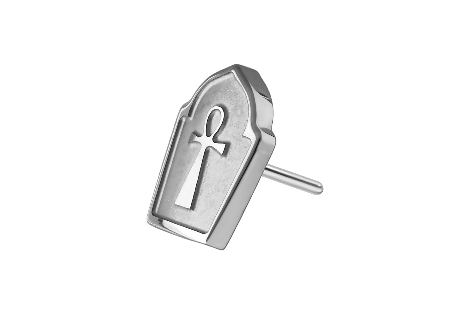 Titanium attachment with push pin GRAVEPLATE