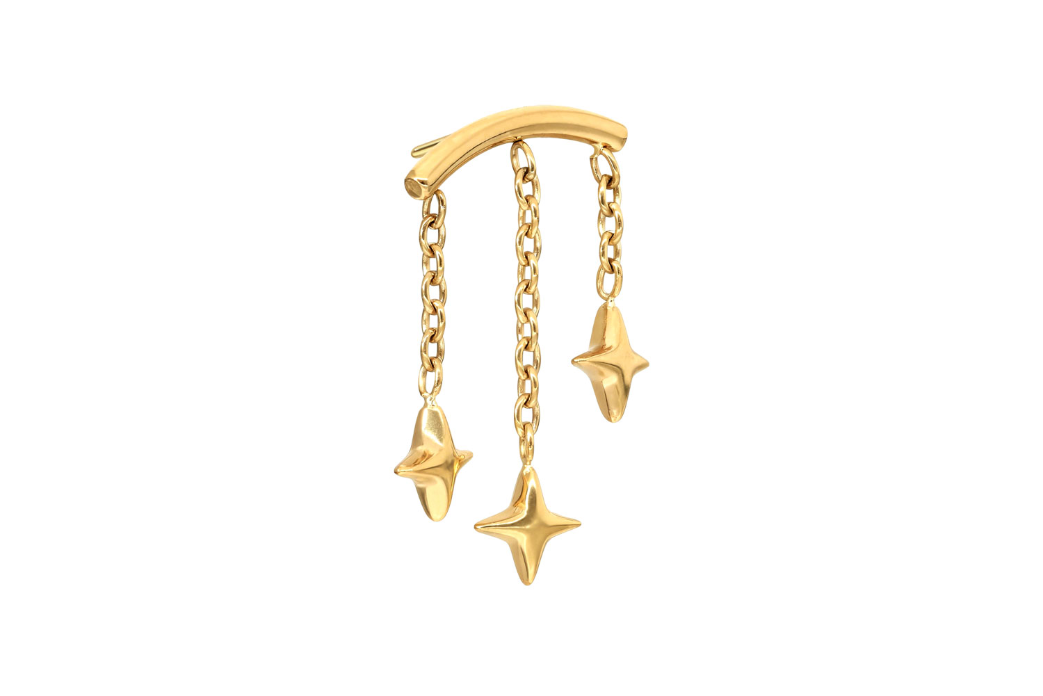 Titanium attachment with push pin ARCH + 3 STARS