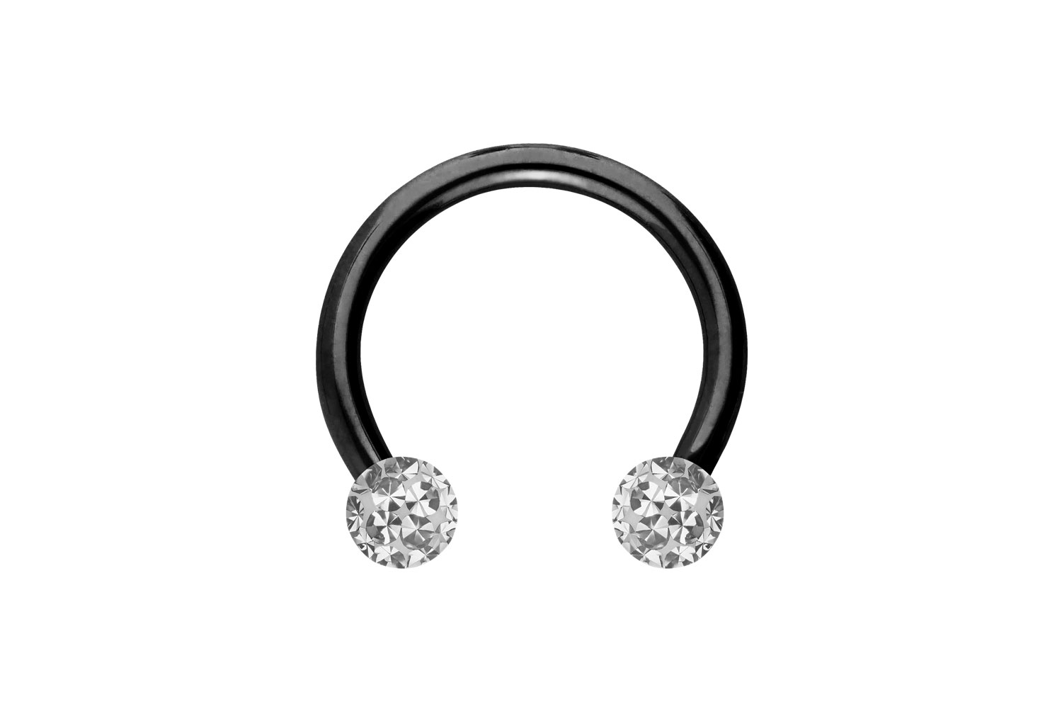 Chirurgenstahl Hufeisenring EPOXY-KUGELN