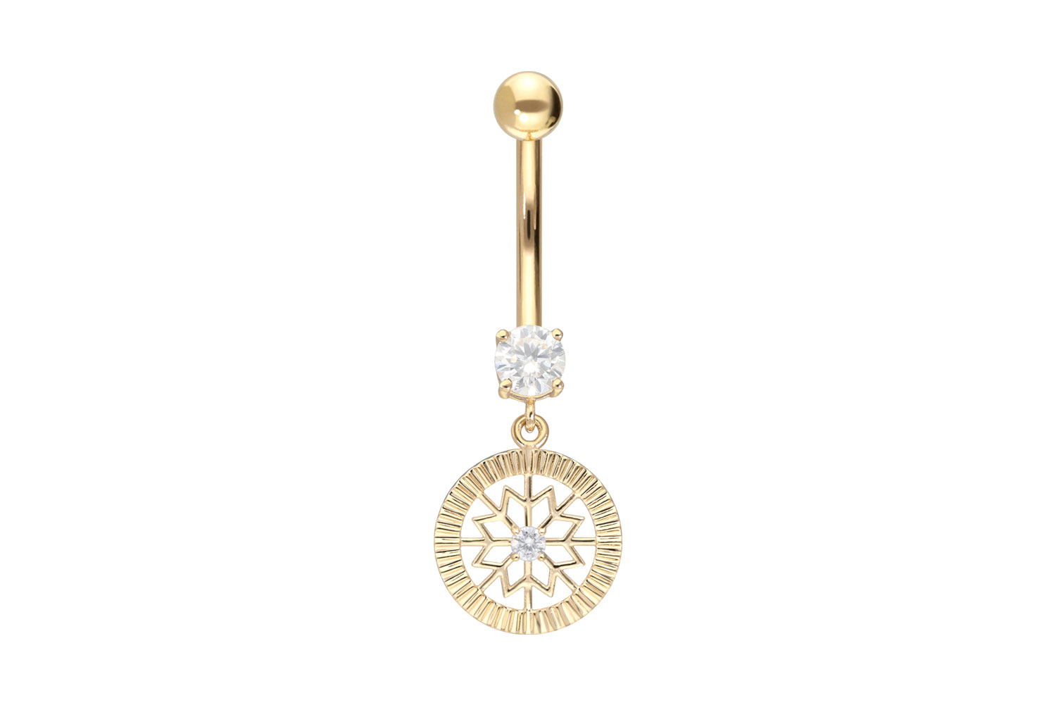18 carat gold bananabell MOISSANITE + STAR