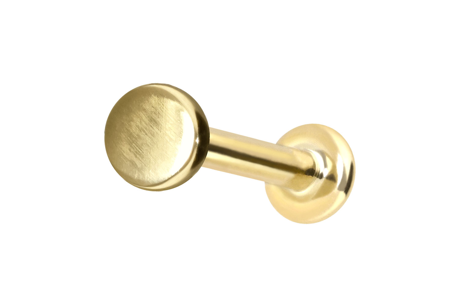 14 Karat Gold Labret mit Innengewinde DISC