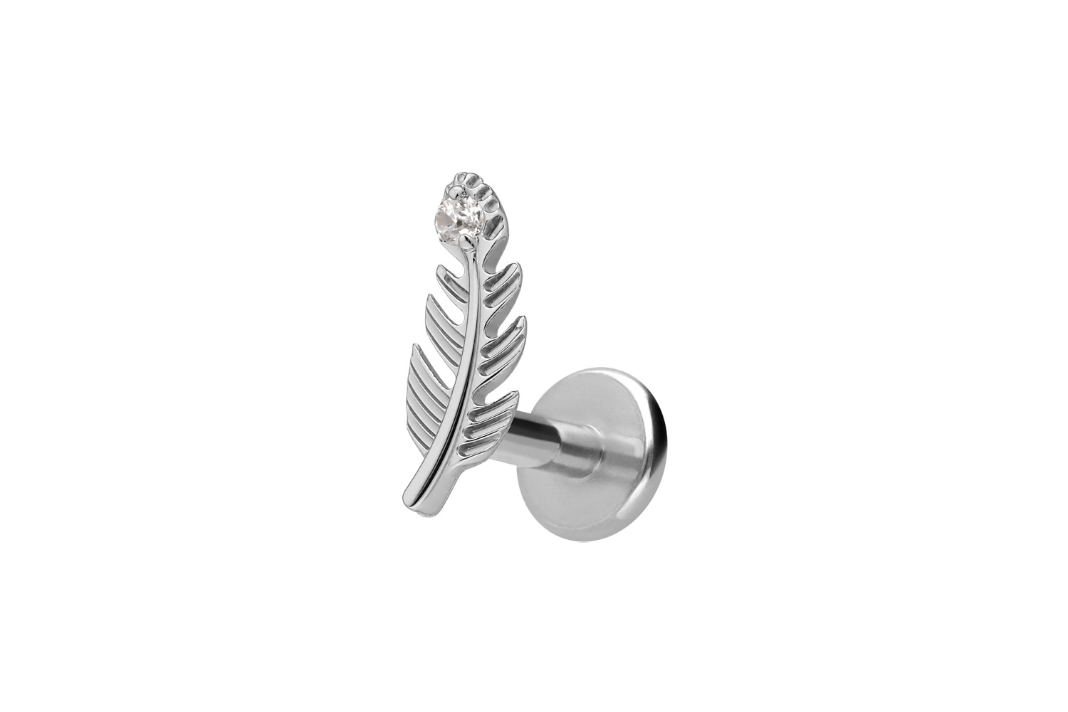 Titanium labret with internal thread FEATHER