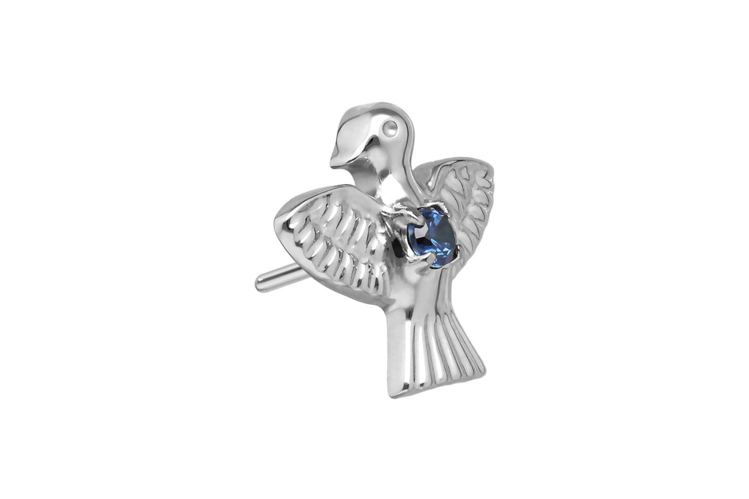 Titanium attachment with push pin DOVE