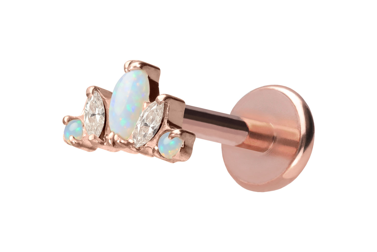 Titan Labret mit Push Fit LOTUSBLÜTE