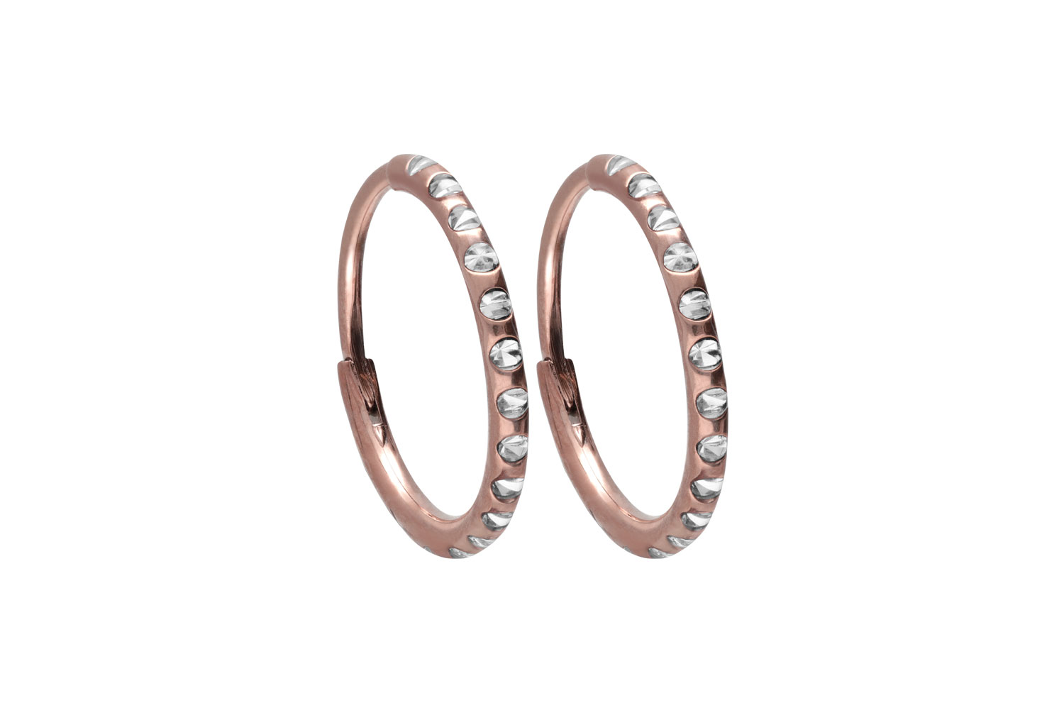 Titan Ohrclicker Creolen KRISTALLE + EPOXY