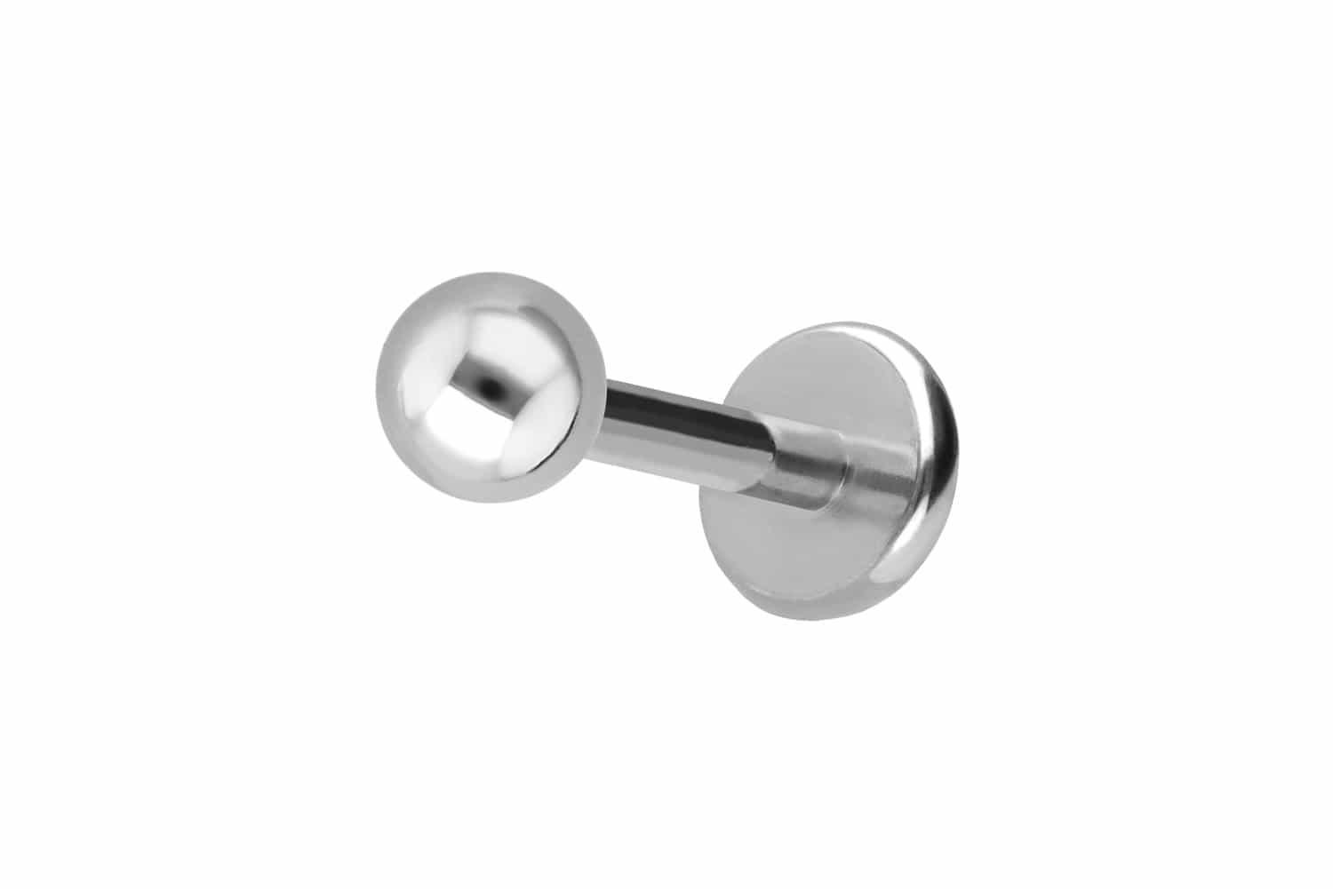 Titan Labret mit Innengewinde + 925er Silber Aufsatz KUGEL