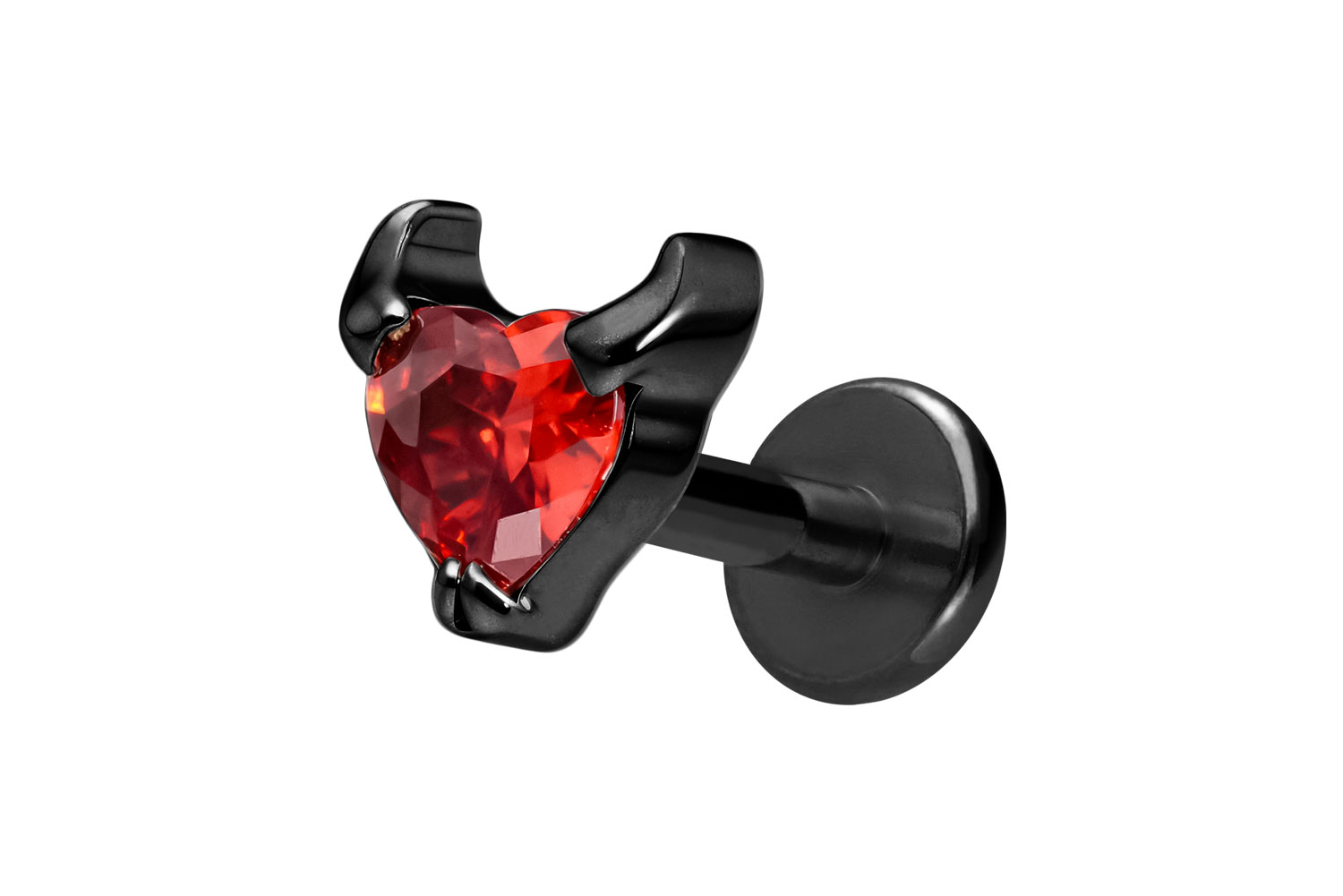 Titan Labret mit Innengewinde TEUFELSHERZ