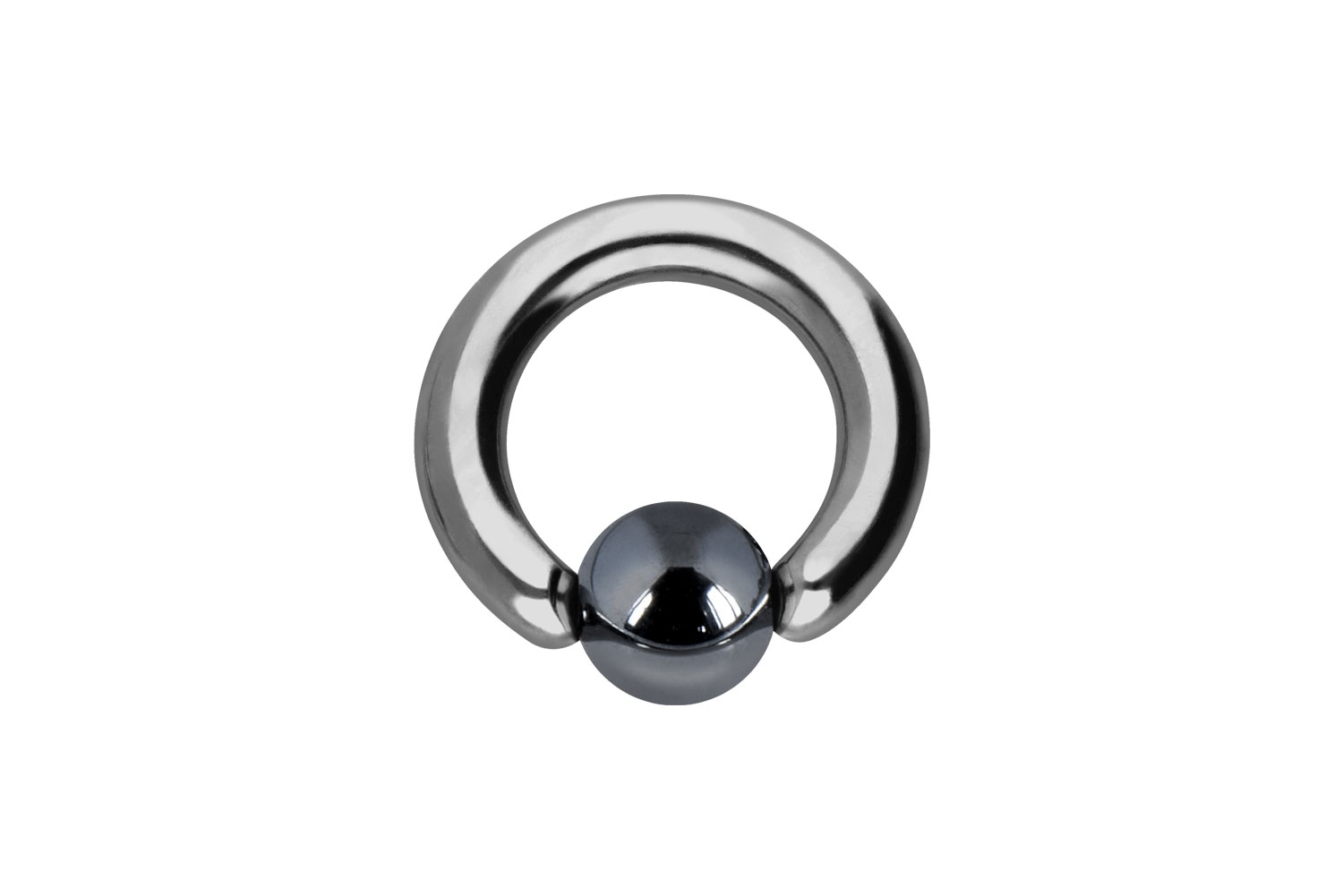 Titanium ball closure ring HEMATITE BALL ++SALE++