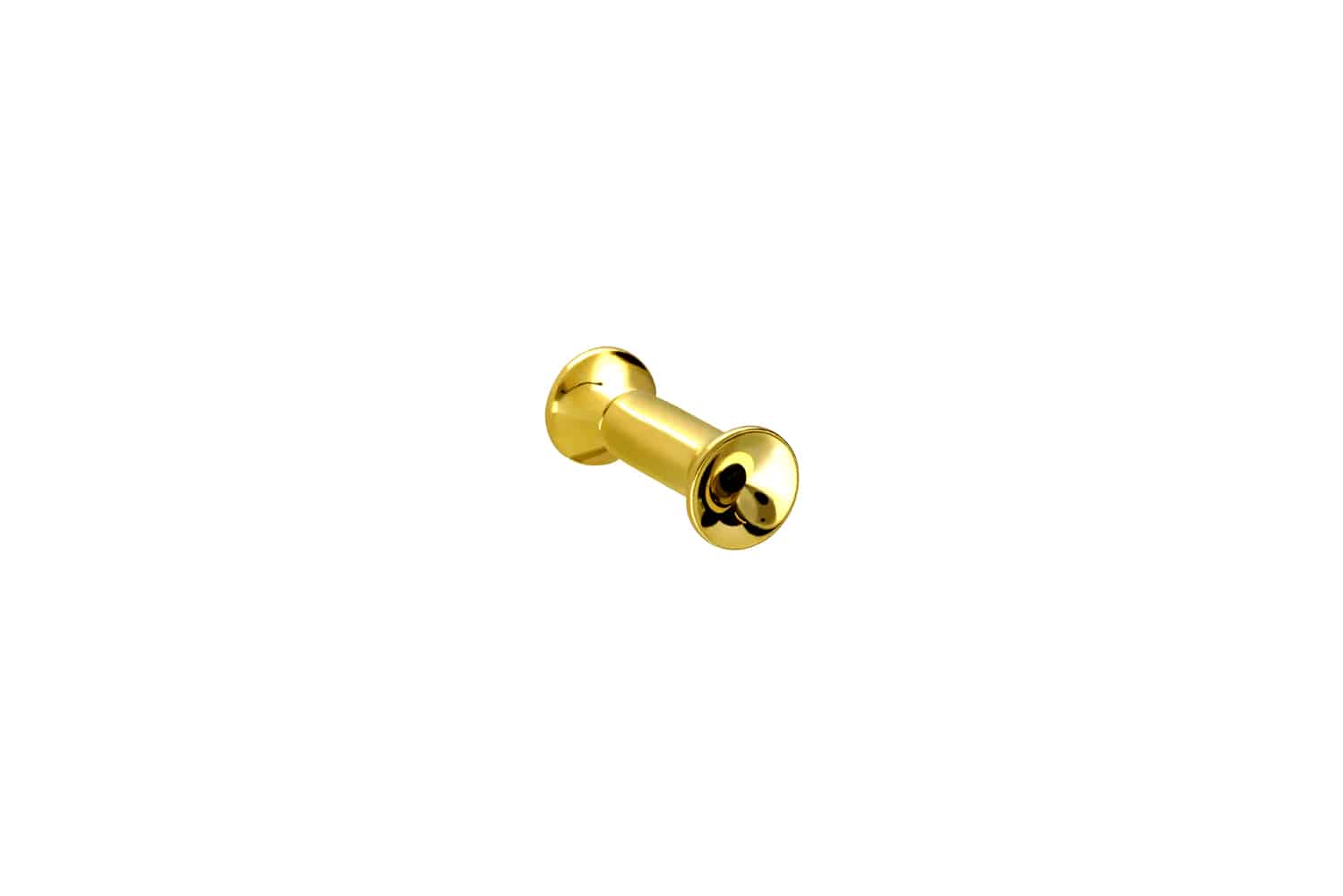 Surgical steel double flared tunnel