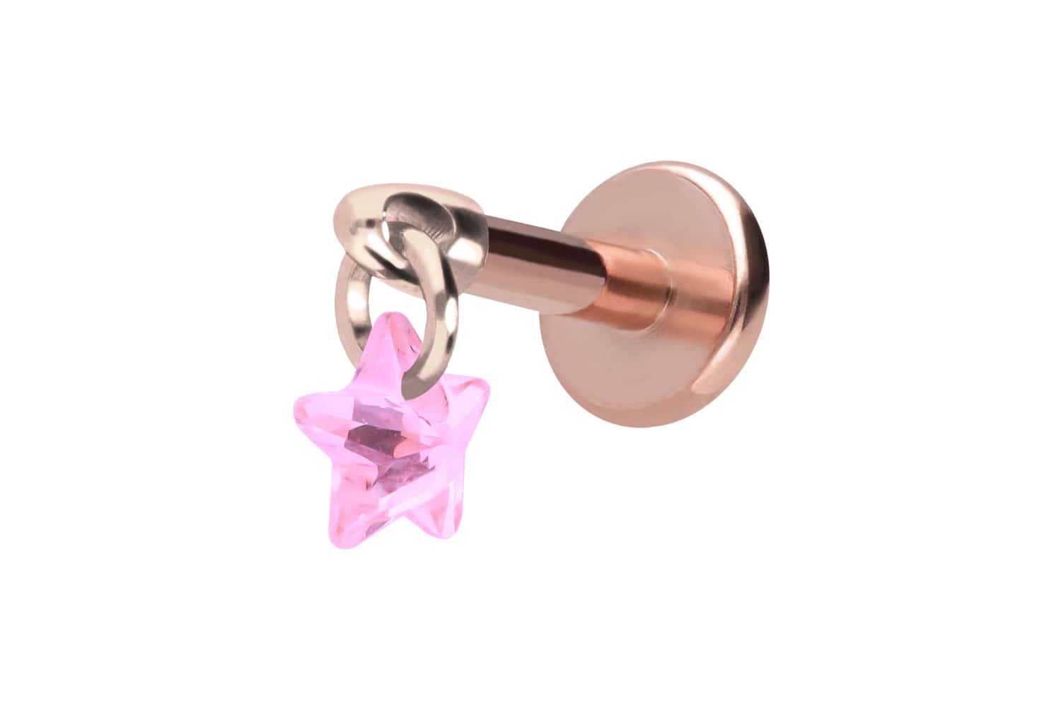 Titan Labret mit Innengewinde KRISTALLSTERN