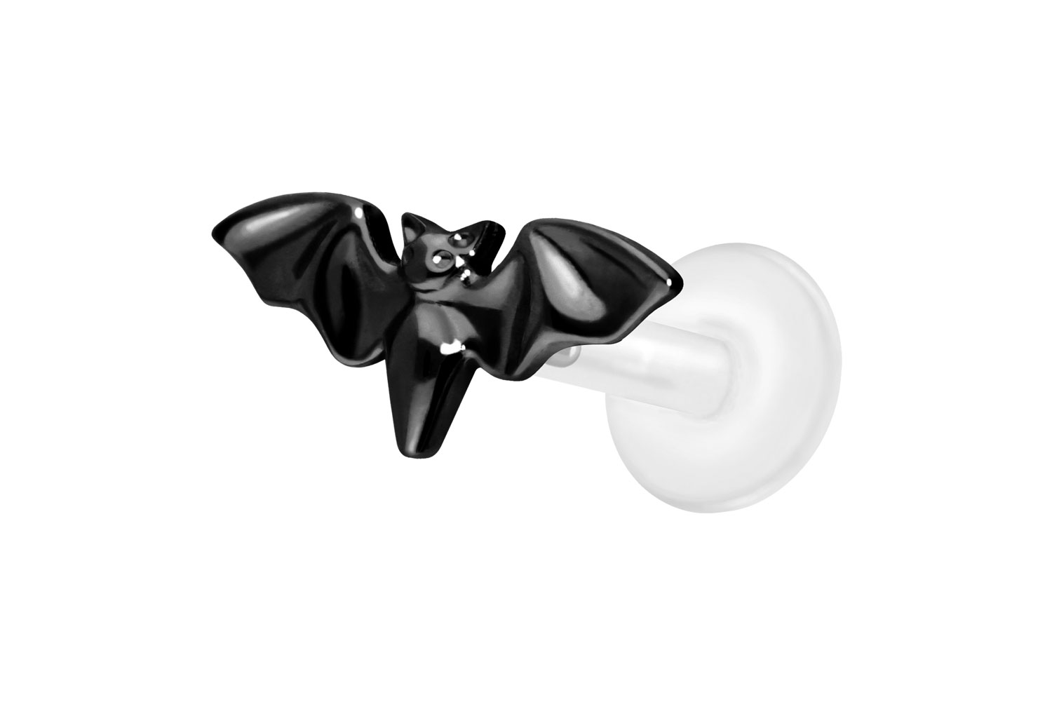 PTFE Labret mit Innengewinde + Titan-Aufsatz FLEDERMAUS