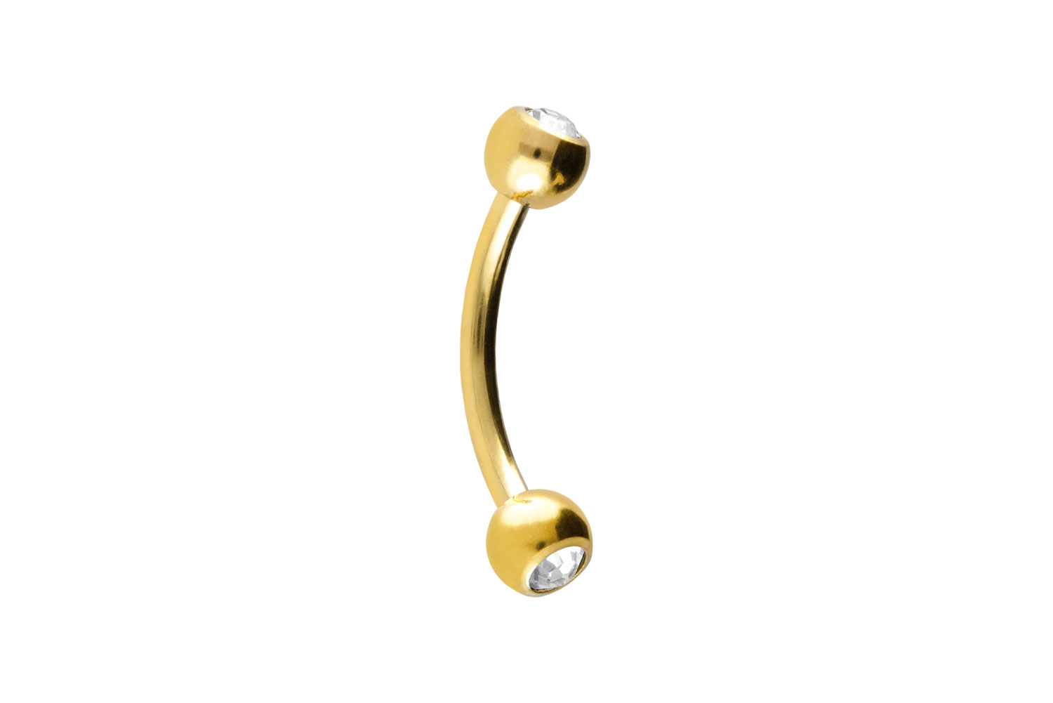 Surgical steel banana TWO CRYSTALS