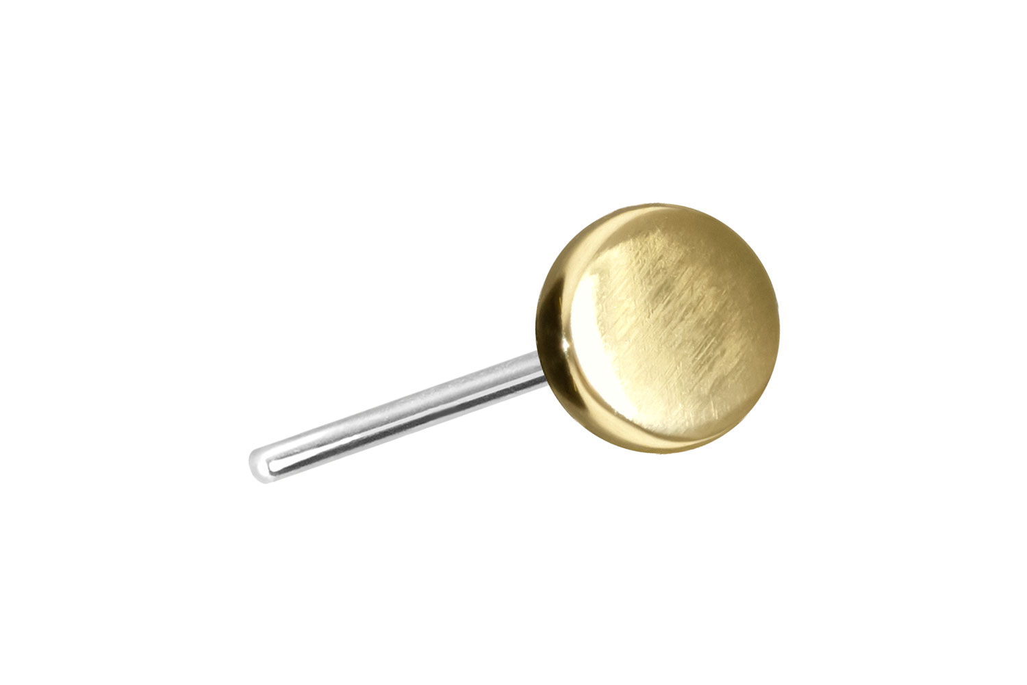 14 carat gold attachment with titanium push pin DISC