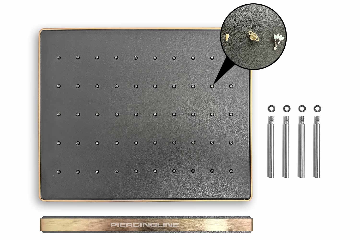 Imitation leather display for push pin attachments