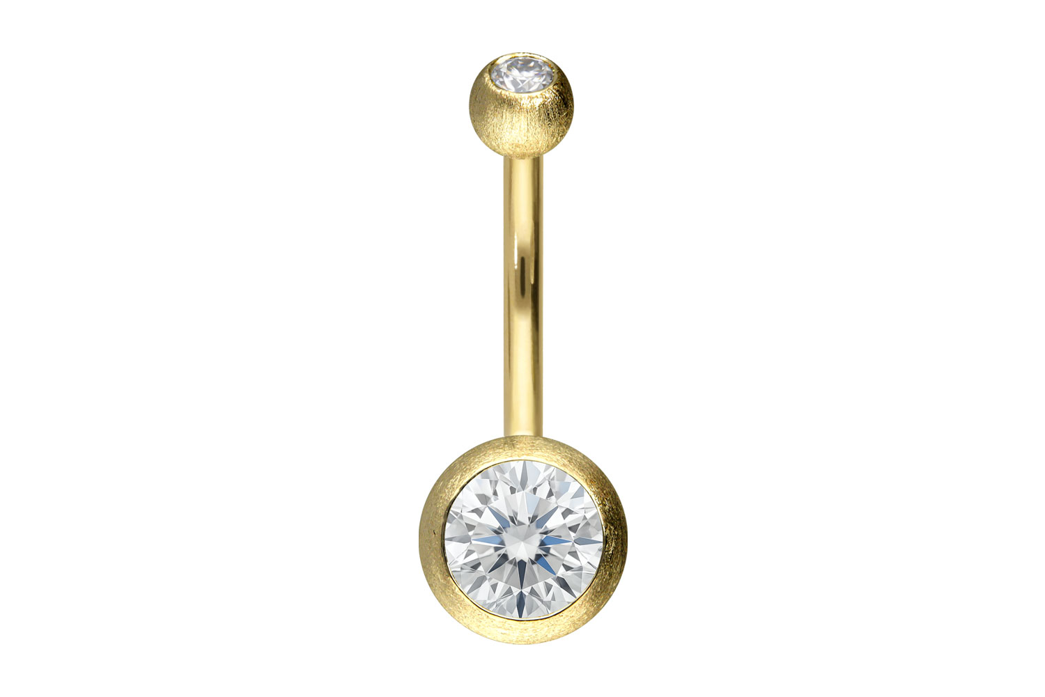18 carat gold bananabell 2 MOISSANITES + DIAMOND LOOK