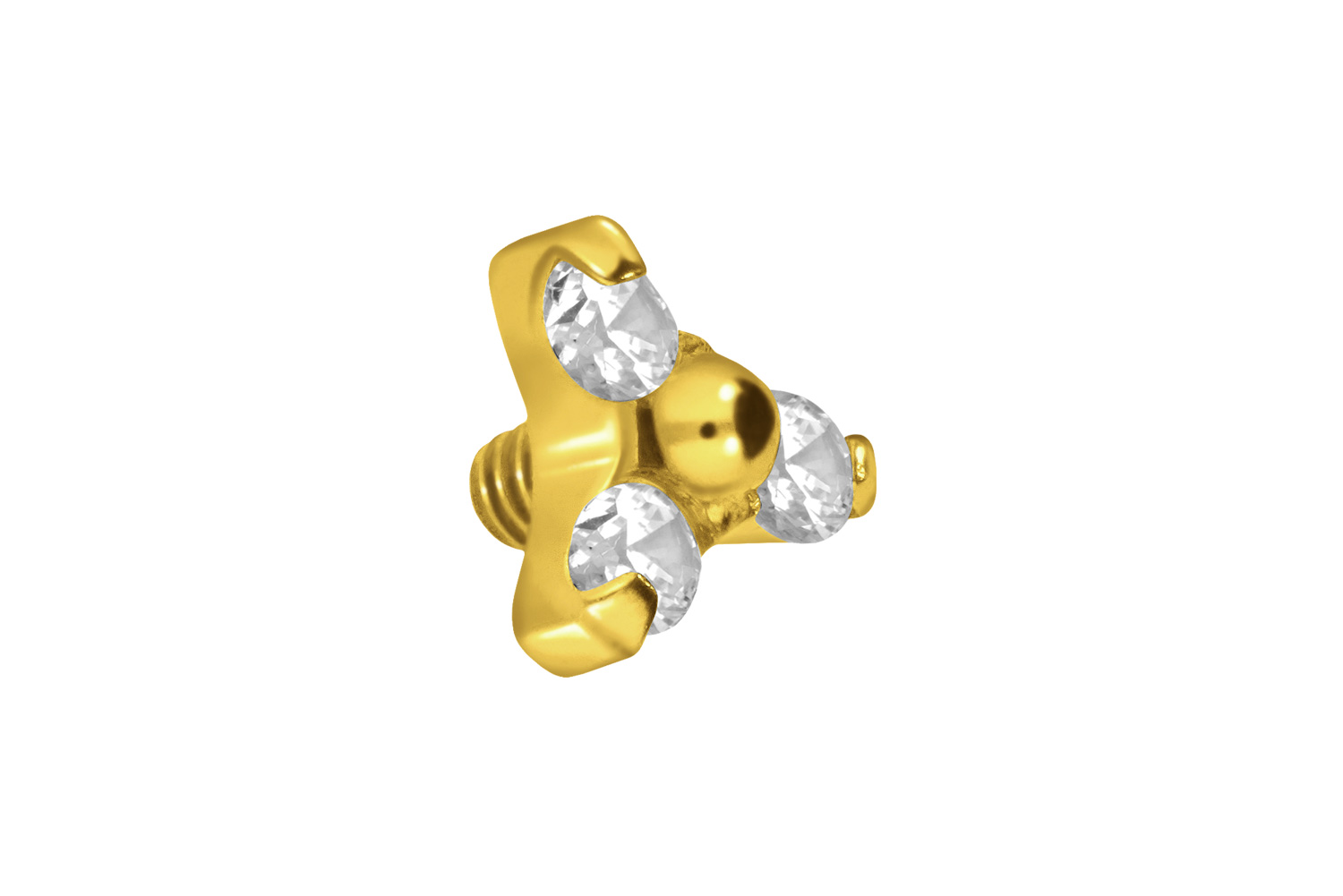 Titan Dermal Anchor Aufsatz KRISTALLBLUME