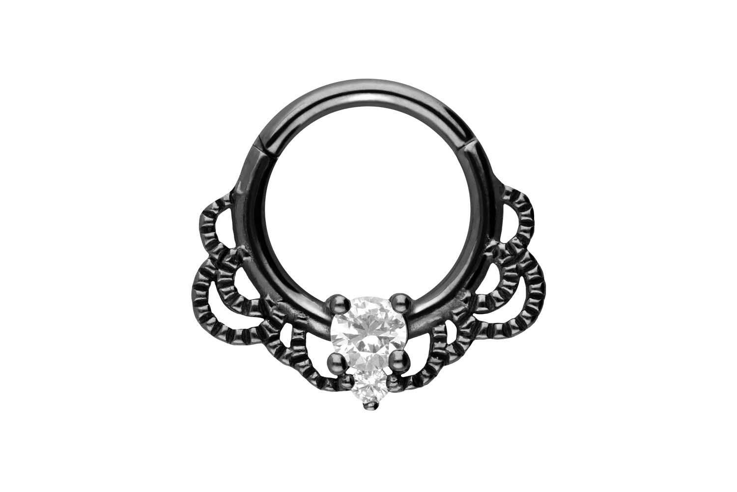 Chirurgenstahl Segmentring Clicker ORIENTALISCHES DESIGN