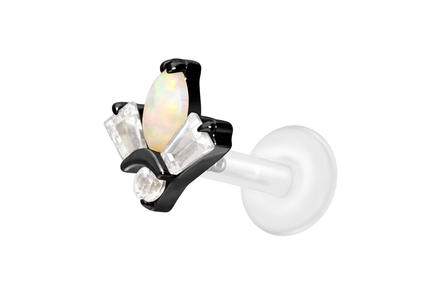 PTFE Labret mit Innengewinde + Titan-Aufsatz LOTUSBLÜTE